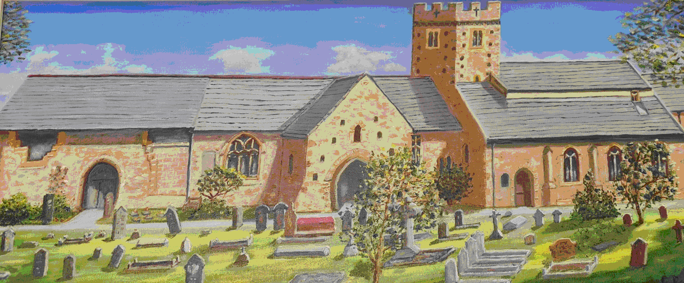 Oil Painting of St Illtud's Church
