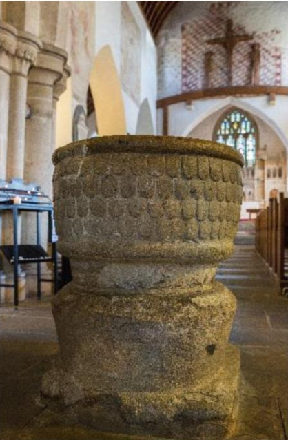 The font at St Illtud's Llantwit Major